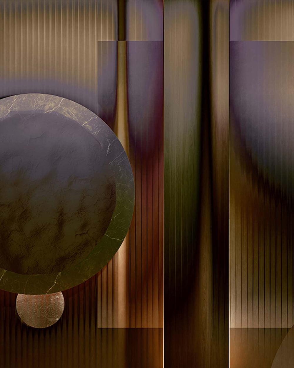 Pinot Noir Abstract Geometric Cosmos Mural M2997 - Sample