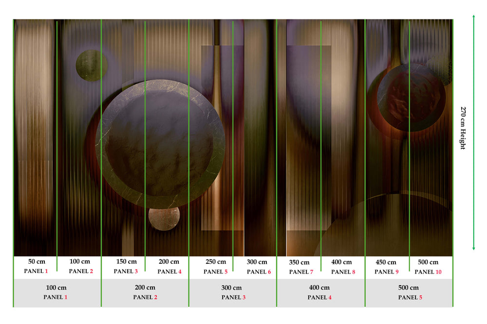 Pinot Noir Abstract Geometric Cosmos Mural M2997 - Sample
