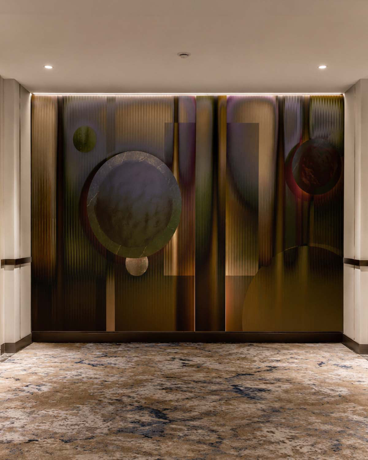 Pinot Noir Abstract Geometric Cosmos Mural M2997 - Sample