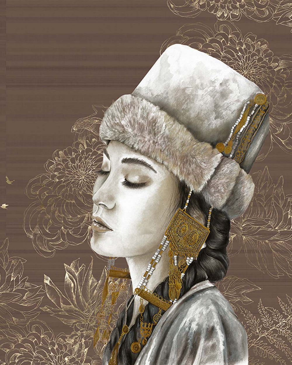 Quincy Brown Winter Princess Mural M3001