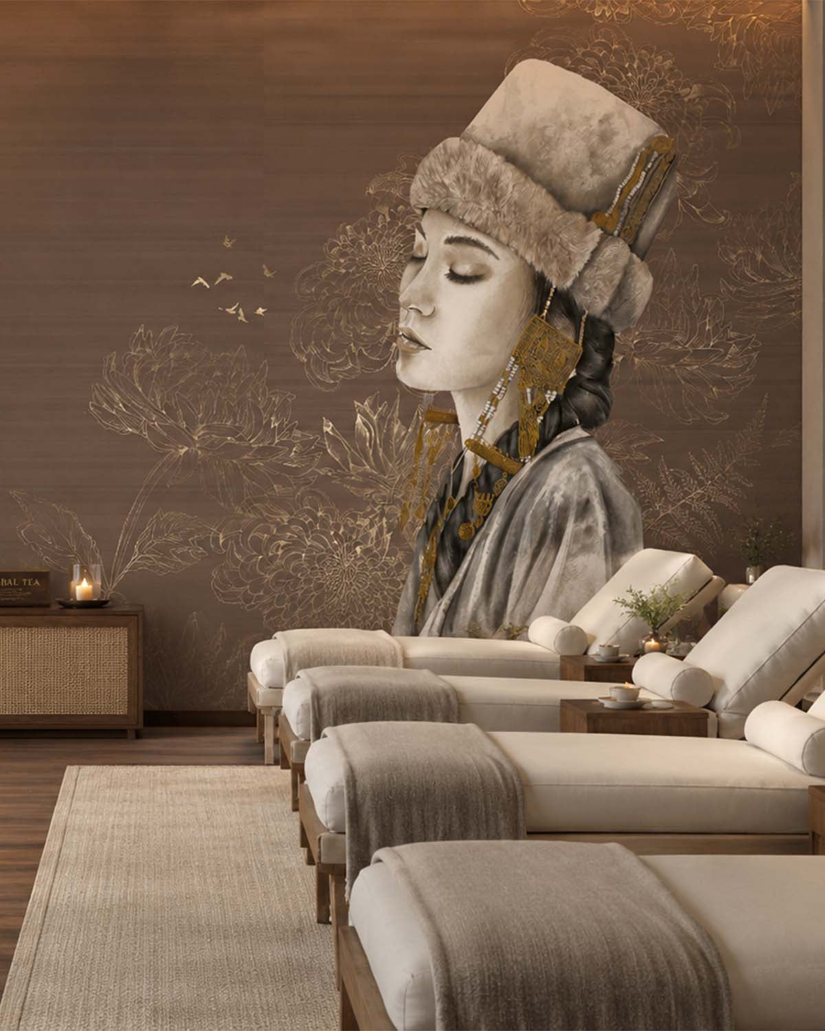 Quincy Brown Winter Princess Mural M3001 - Sample