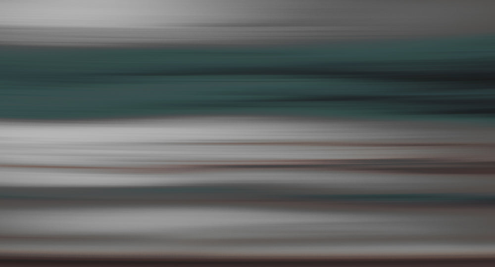 Frontier Green Abstract Coastal Sunset Mural M3005