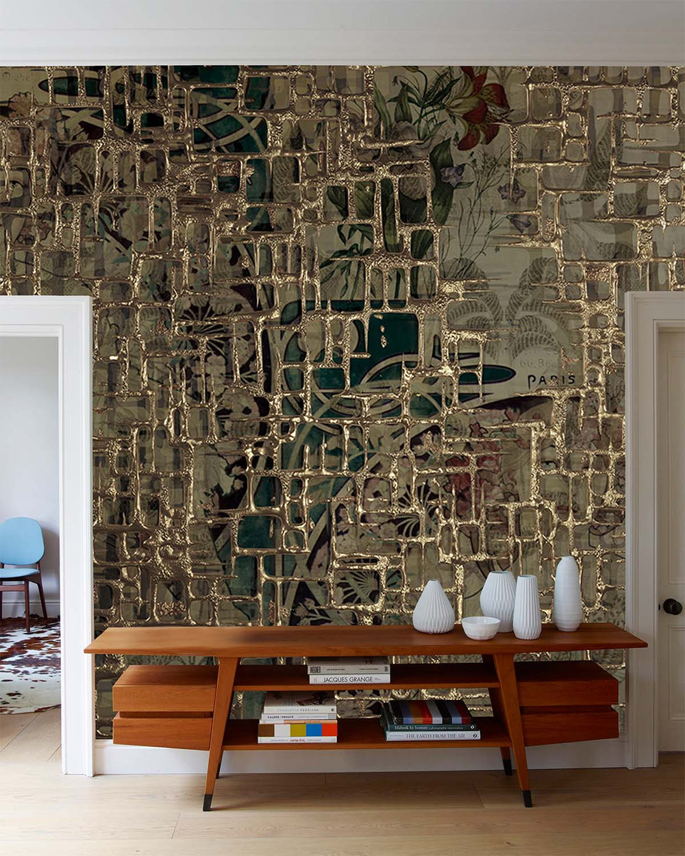 Smoky Topaz Abstract 3D Web Mural M3018