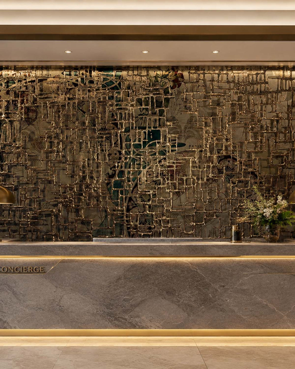 Smoky Topaz Abstract 3D Web Mural M3018 - Sample