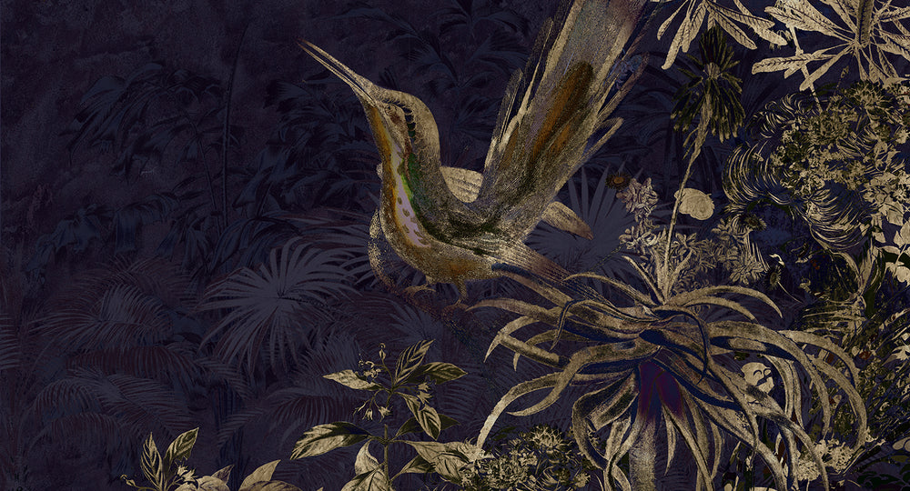 Corbeau Exotic Hummingbird Mural M3023