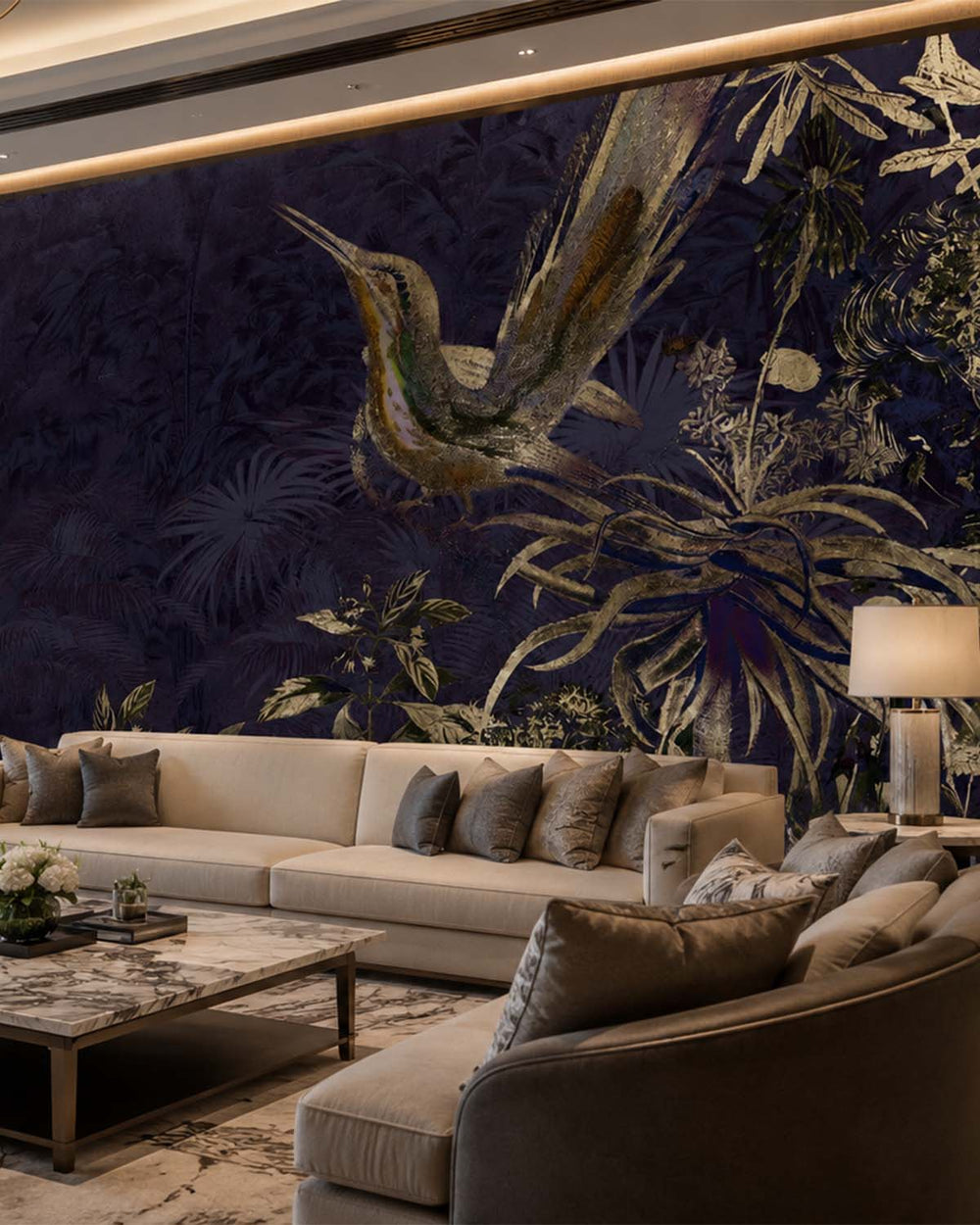 Corbeau Exotic Hummingbird Mural M3023