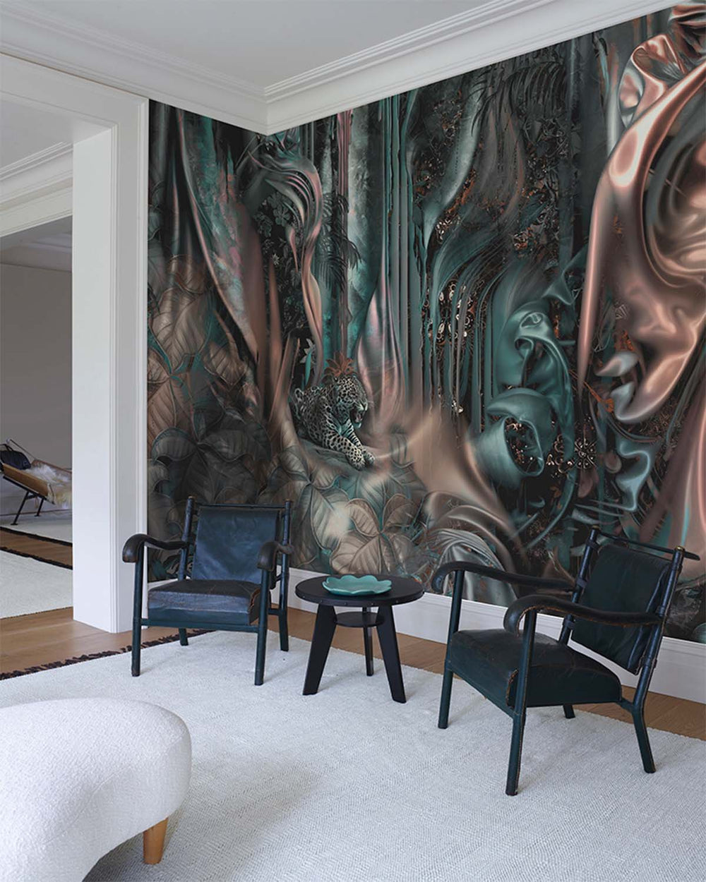 Morning Green Silk Forest Mural M3024 - Sample
