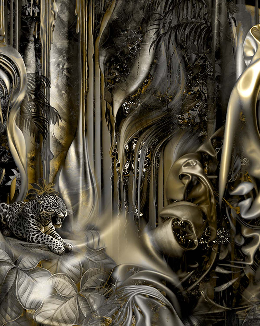 Yellow Sand Silk Forest Mural M3025 - Sample
