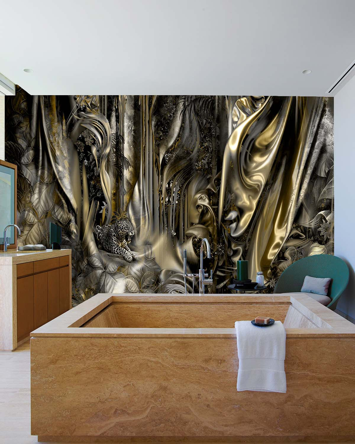 Yellow Sand Silk Forest Mural M3025