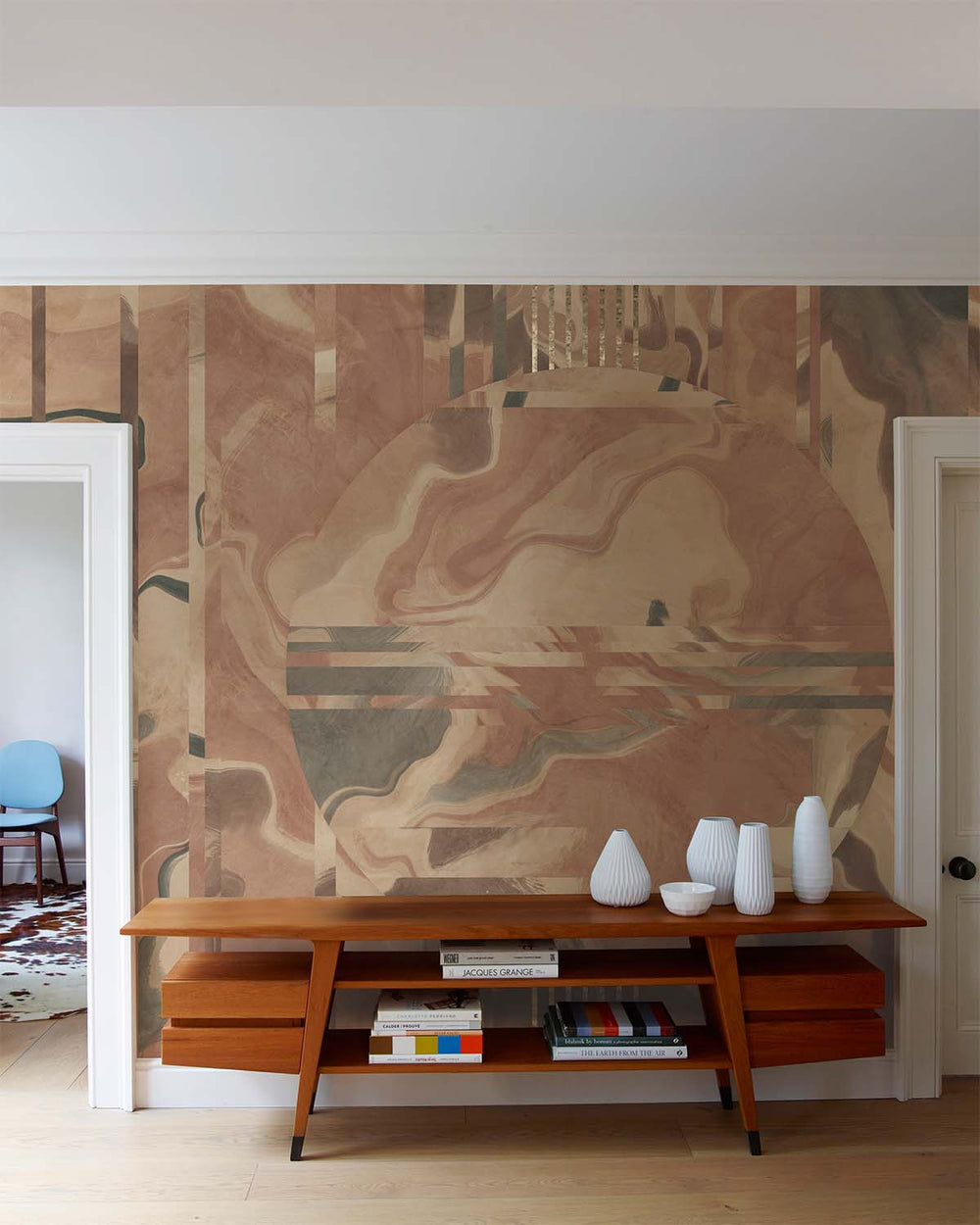 Mocha Mousse Below the Horizon Mural M3027