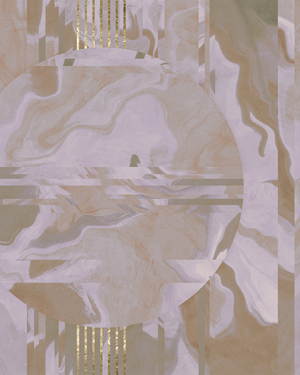 Lilac Marble Below the Horizon Mural M3028