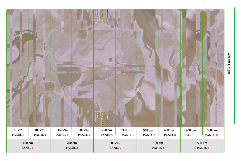 Lilac Marble Below the Horizon Mural M3028 - Sample
