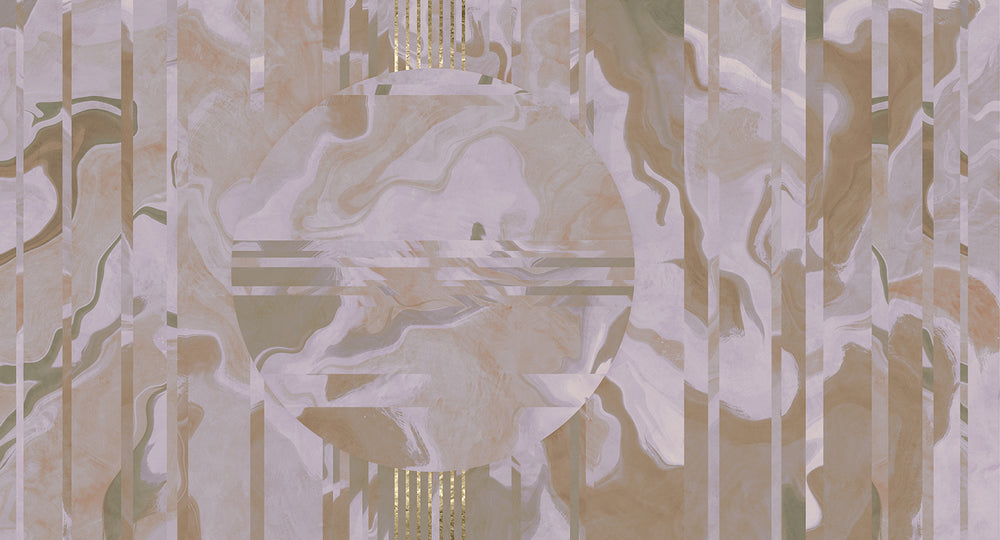 Lilac Marble Below the Horizon Mural M3028 - Sample