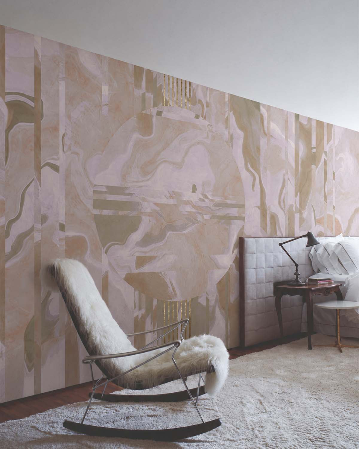 Lilac Marble Below the Horizon Mural M3028