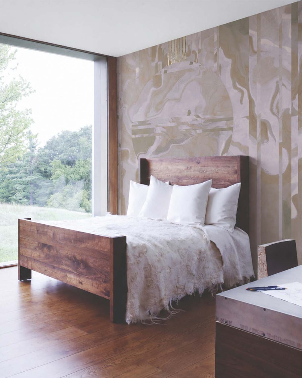 Lilac Marble Below the Horizon Mural M3028 - Sample