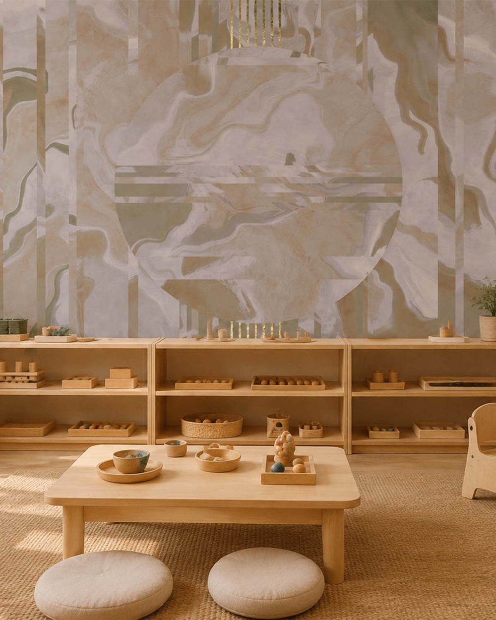 Lilac Marble Below the Horizon Mural M3028