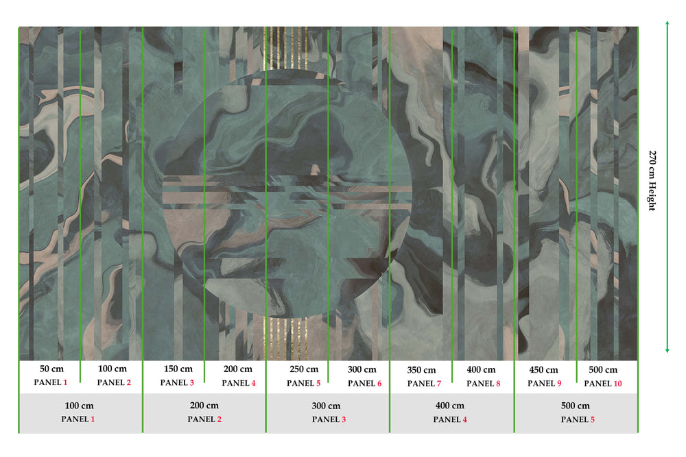 Seraphinite Below the Horizon Mural M3029 - Sample
