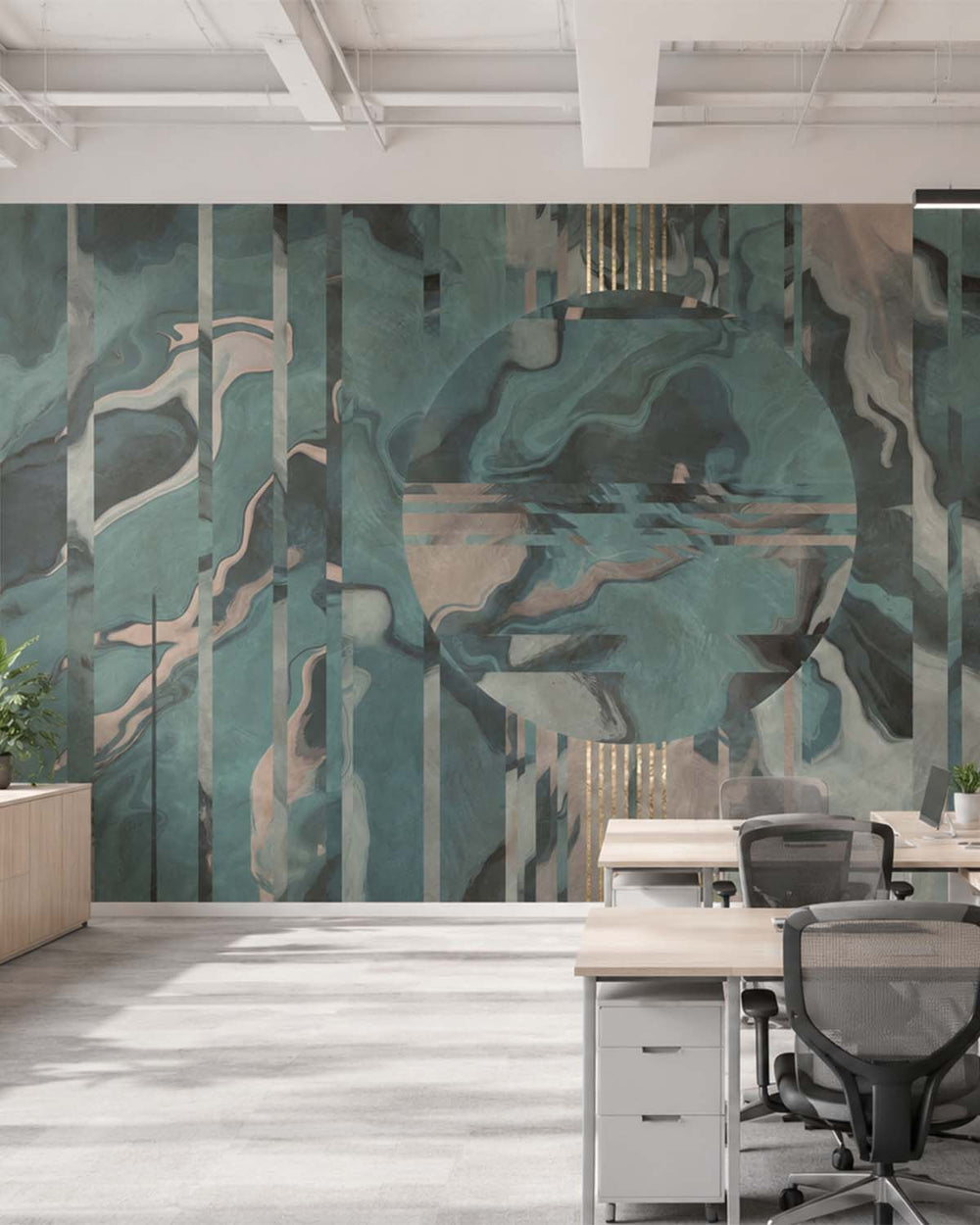 Seraphinite Below the Horizon Mural M3029