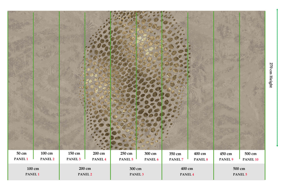 Stonehenge Greige Abstract Desert Oasis Mural M3031