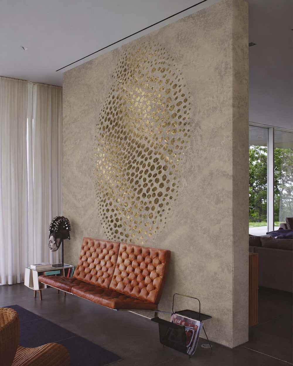 Stonehenge Greige Abstract Desert Oasis Mural M3031
