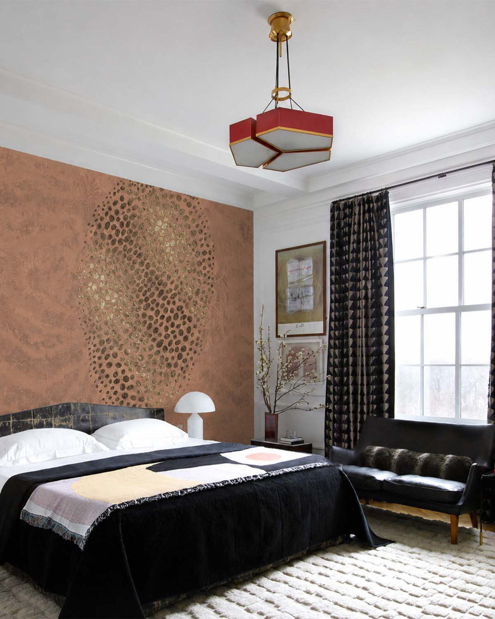 Charleston Chocolate Abstract Desert Oasis Mural M3032