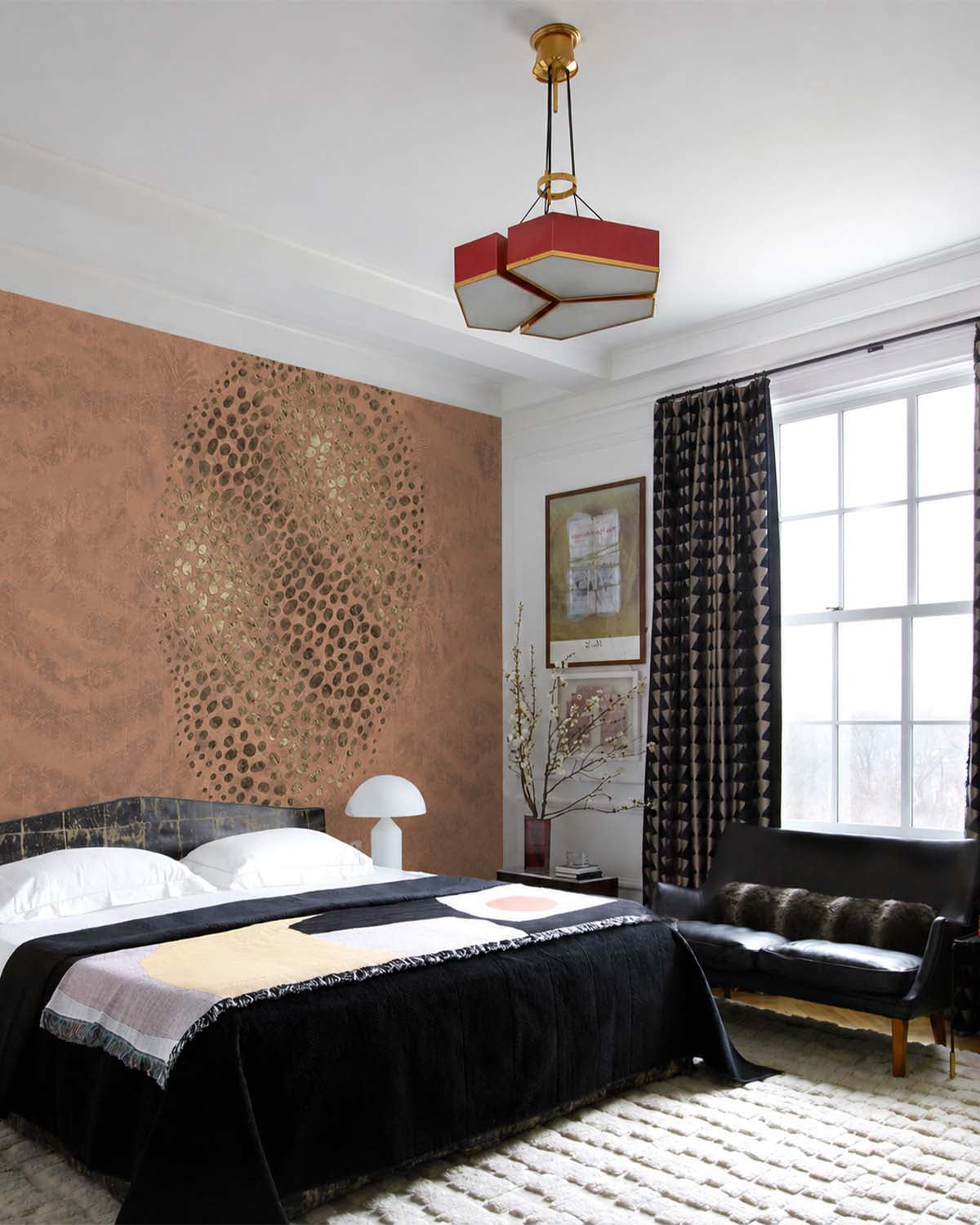 Charleston Chocolate Abstract Desert Oasis Mural M3032
