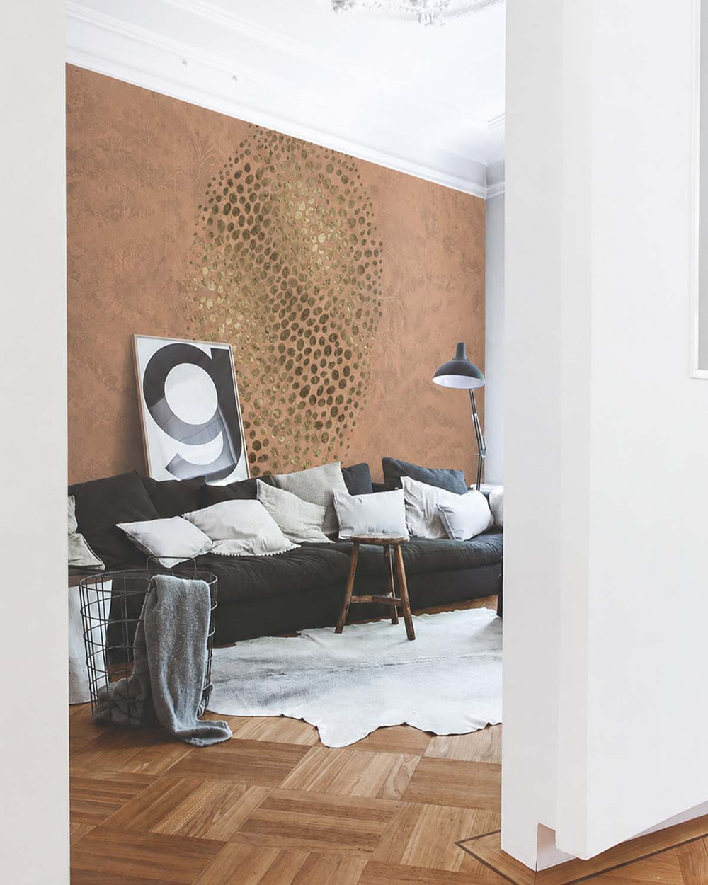 Charleston Chocolate Abstract Desert Oasis Mural M3032