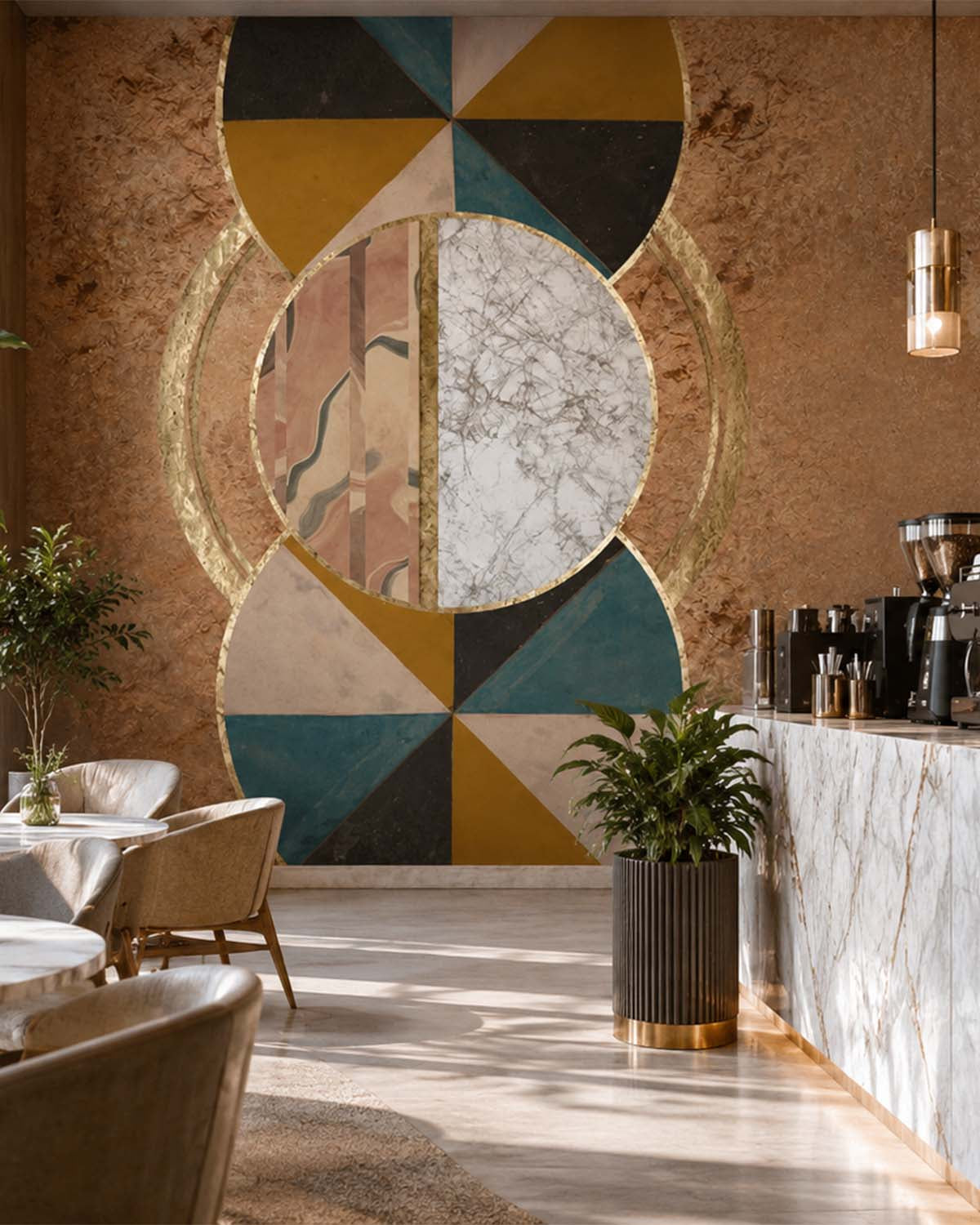 Mangy Moose Neo Abstract Sand Dunes Mural M3033 - Sample