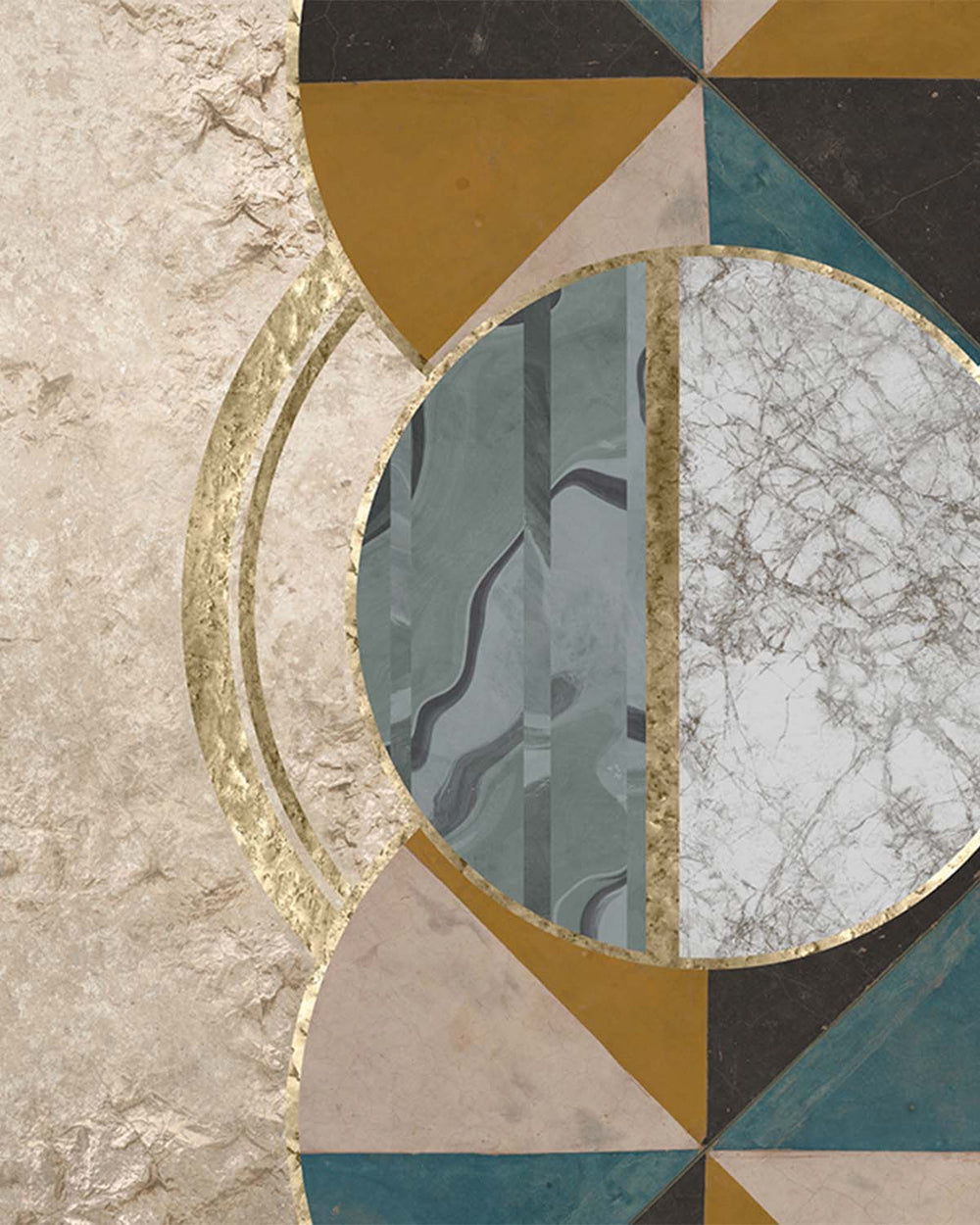 Smoke Grey Neo Abstract Sand Dunes Mural M3034