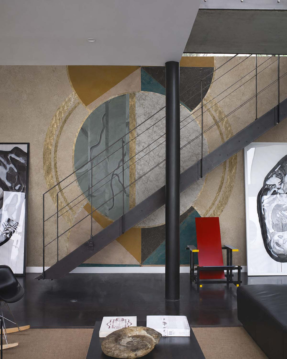 Smoke Grey Neo Abstract Sand Dunes Mural M3034