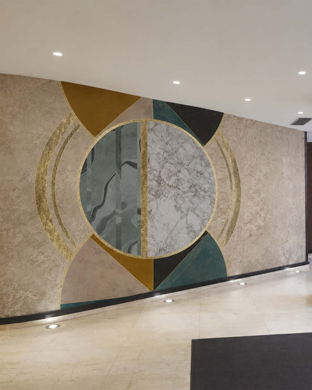 Smoke Grey Neo Abstract Sand Dunes Mural M3034