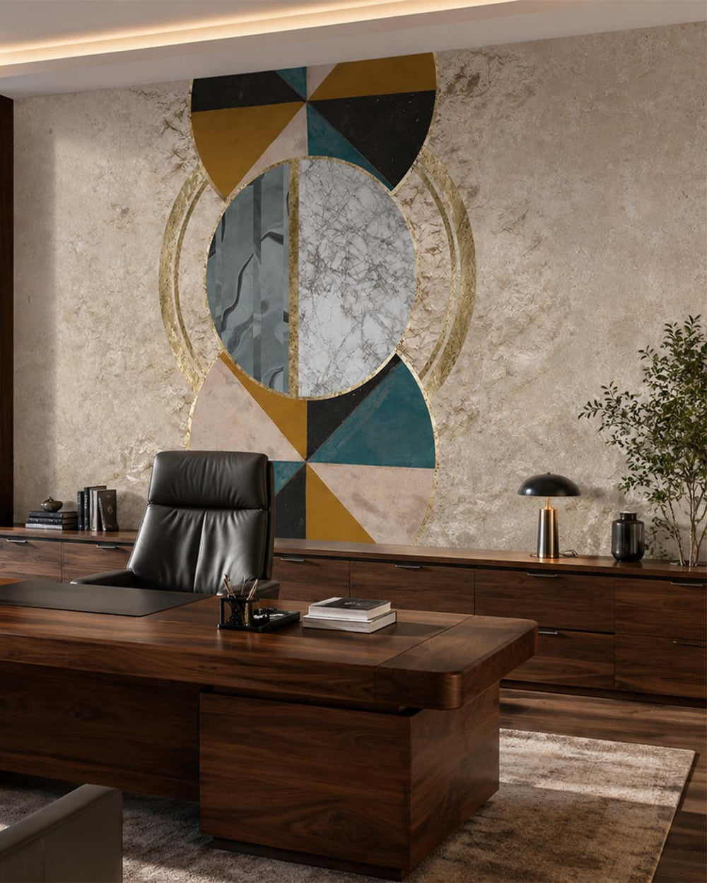 Smoke Grey Neo Abstract Sand Dunes Mural M3034