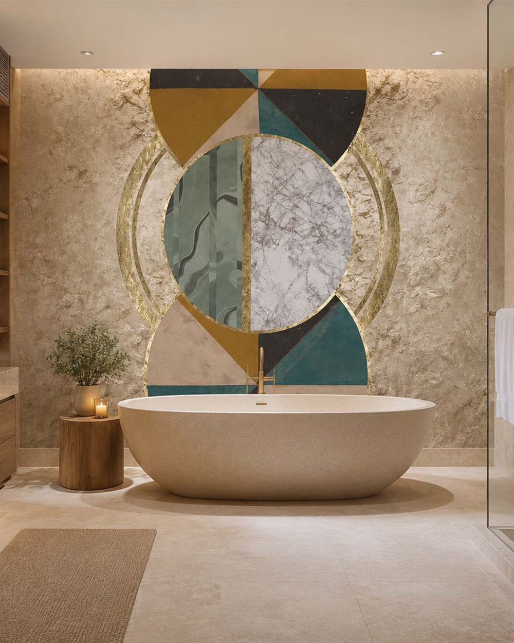 Smoke Grey Neo Abstract Sand Dunes Mural M3034