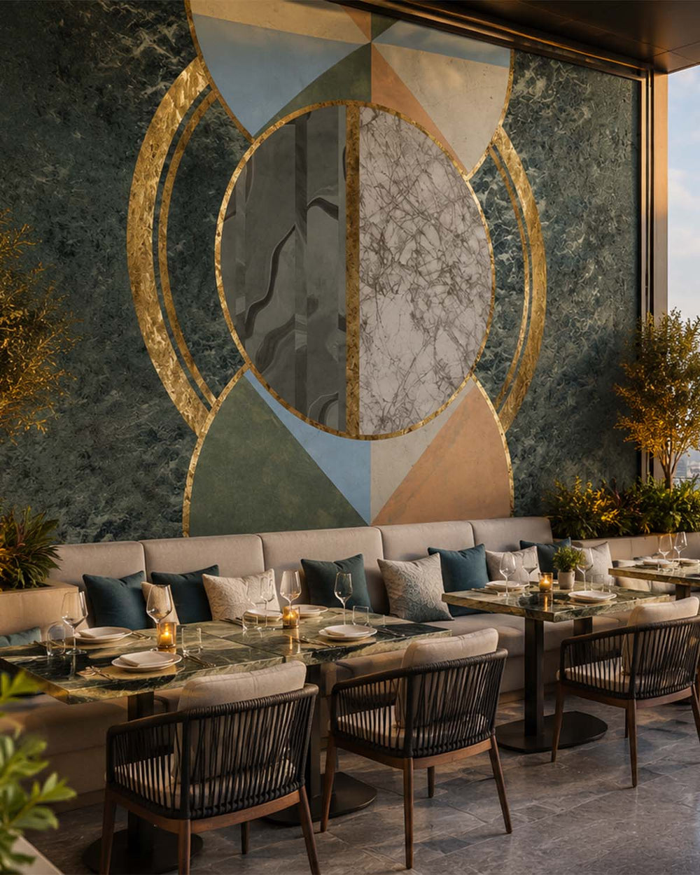 Urbanite Neo Abstract Sand Dunes Mural M3035