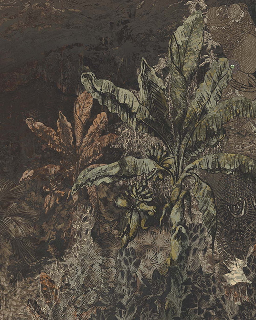 Brownish Black By the River Mural M3042