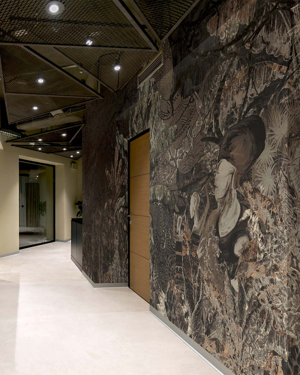 Brownish Black By the River Mural M3042 - Sample