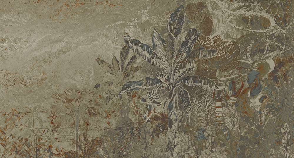 Ancient Olive By the River Mural M3044
