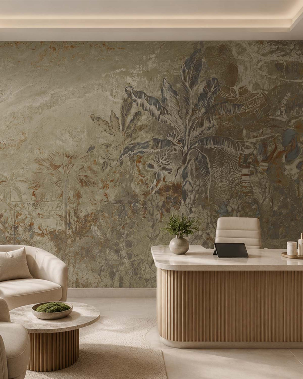 Ancient Olive By the River Mural M3044 - Sample