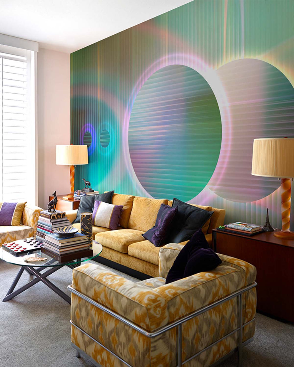 Willow Bough Digital Cosmic Abstraction Mural M3048 - Sample
