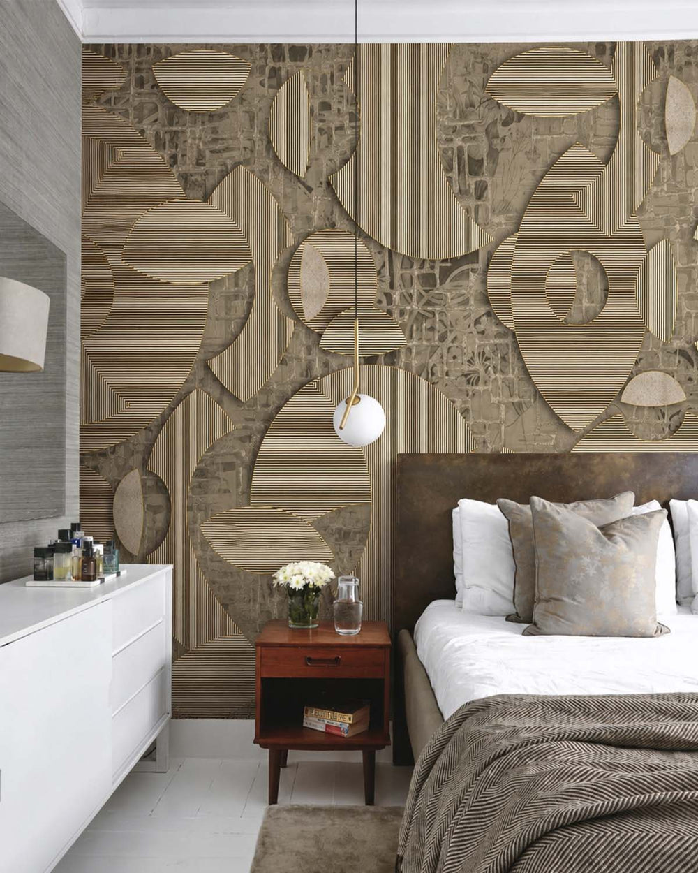 Spanish Sand Avant-garde Geometric Mosaic Mural M3053 - Sample