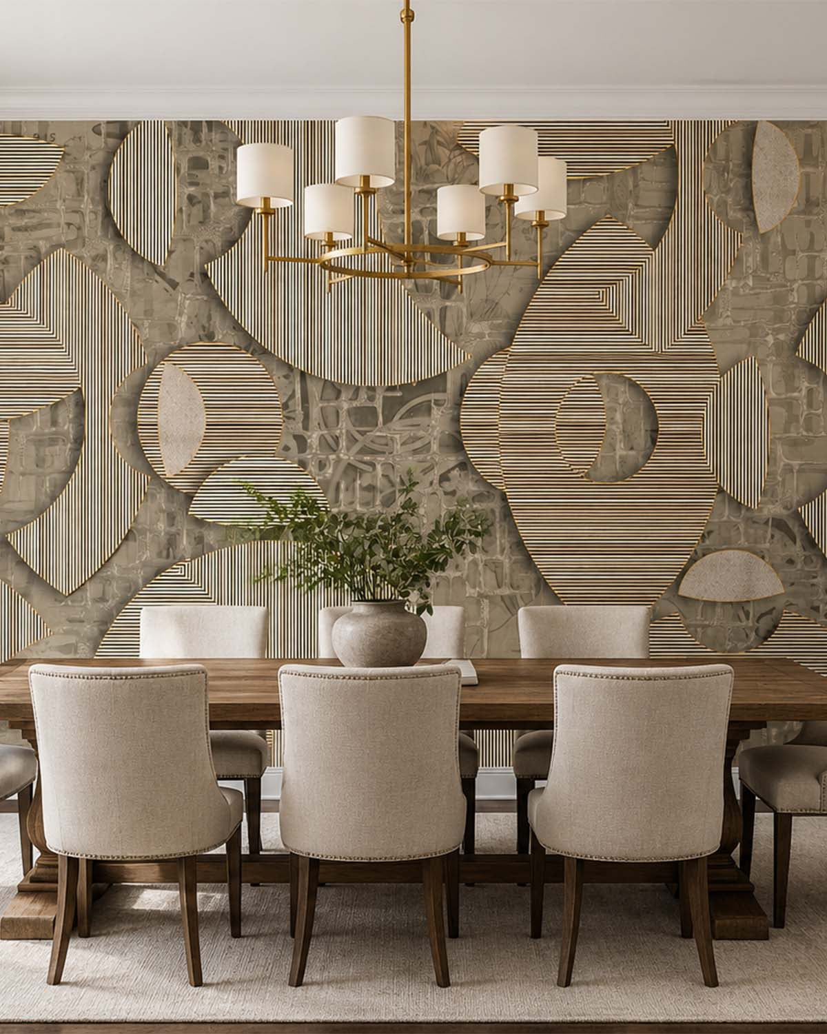 Spanish Sand Avant-garde Geometric Mosaic Mural M3053 - Sample