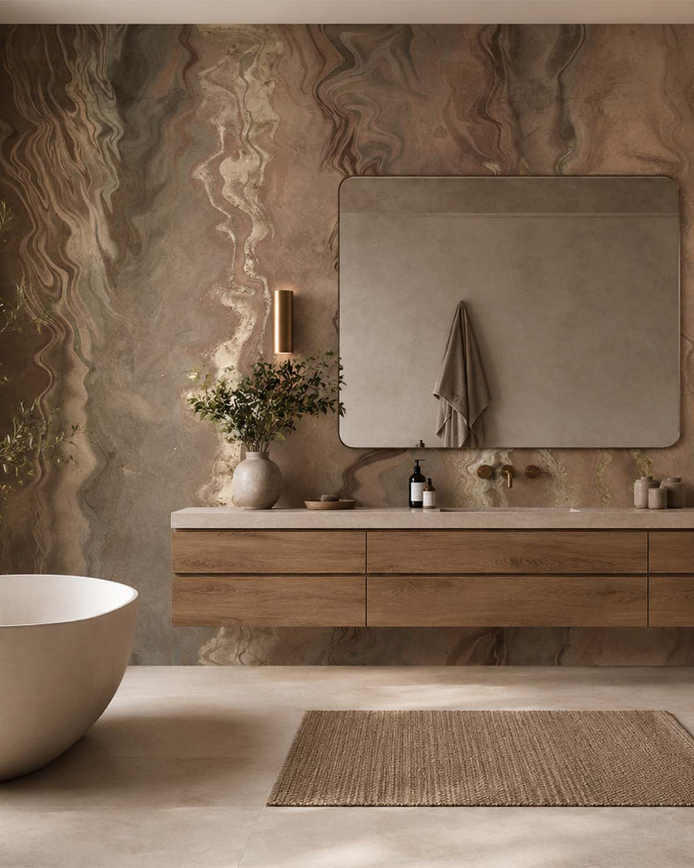 Heavy Siena Luxurious Abstract Marble Mural M3054