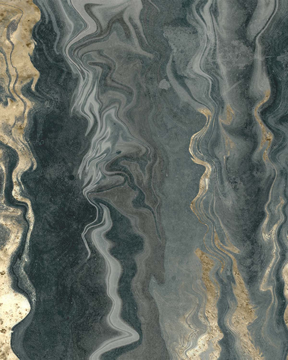 Blue Charcoal Luxurious Abstract Marble Mural M3056