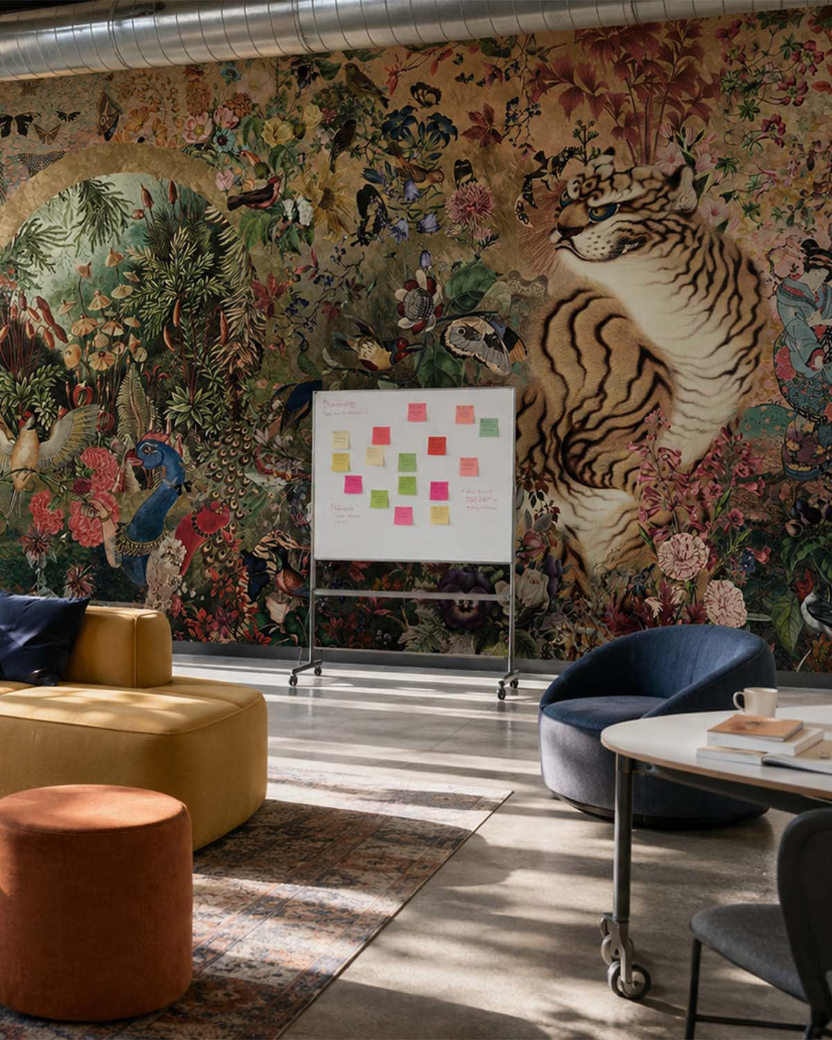 Gold Rush Mythical Tropical Garden Mural M3058 - Sample