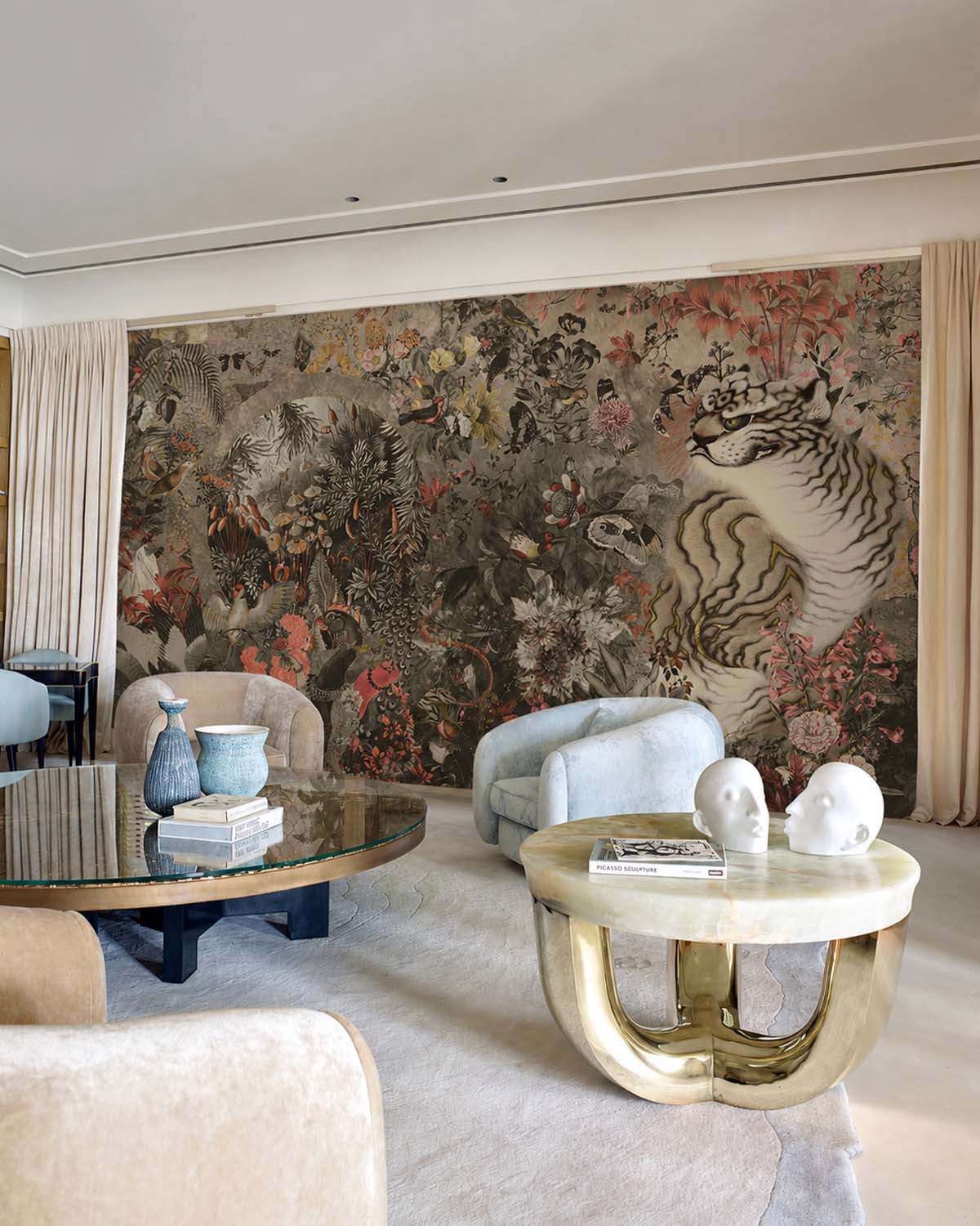Montecito Mythical Tropical Garden Mural M3059