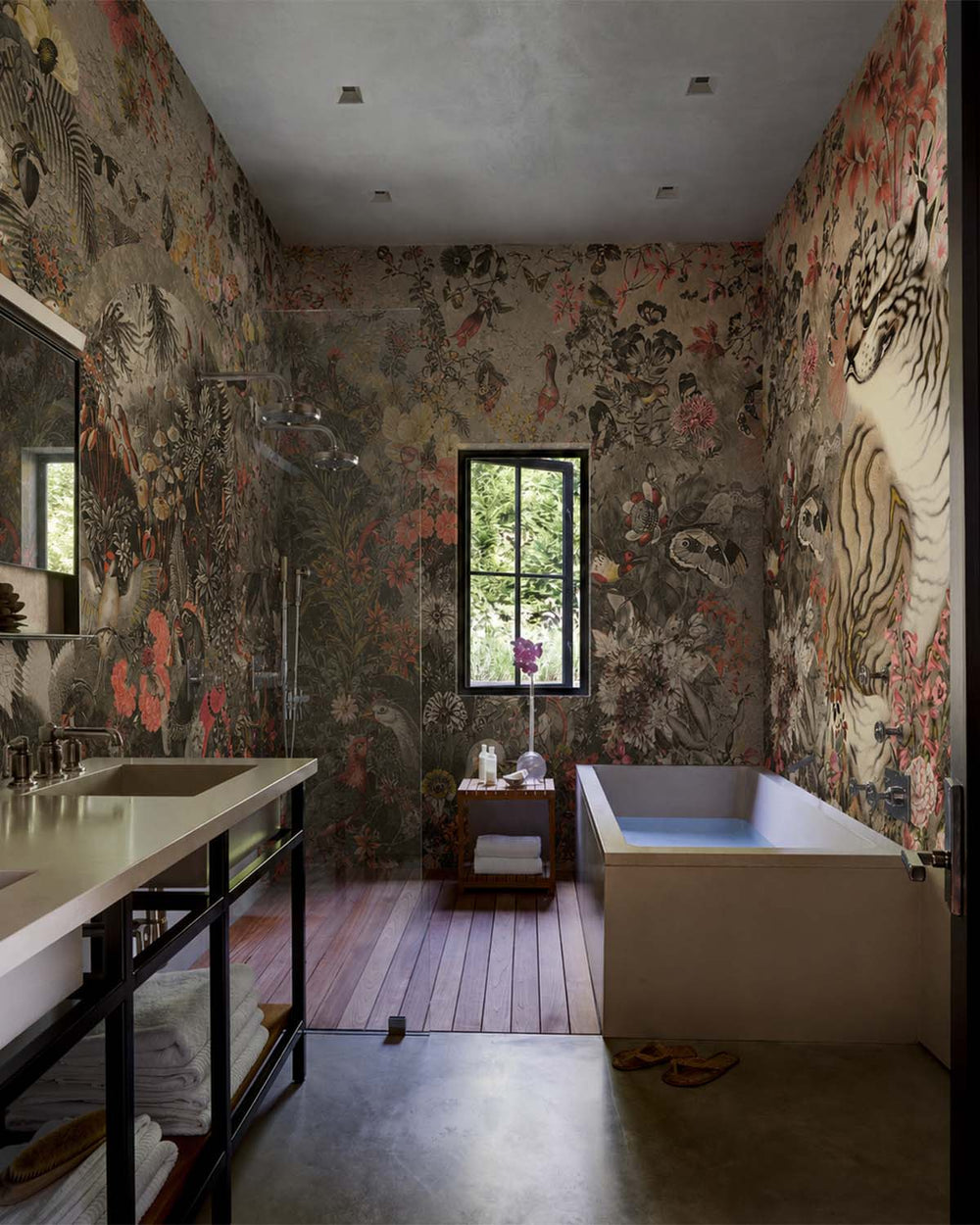 Montecito Mythical Tropical Garden Mural M3059 - Sample