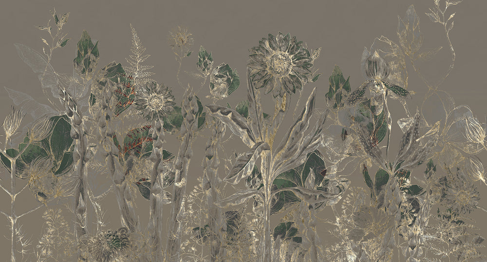 Aumbry Ethereal Botanical Rainforest Mural M3060