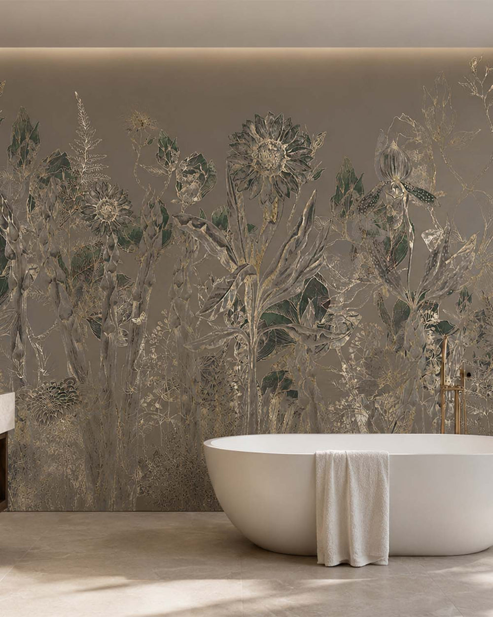 Aumbry Ethereal Botanical Rainforest Mural M3060