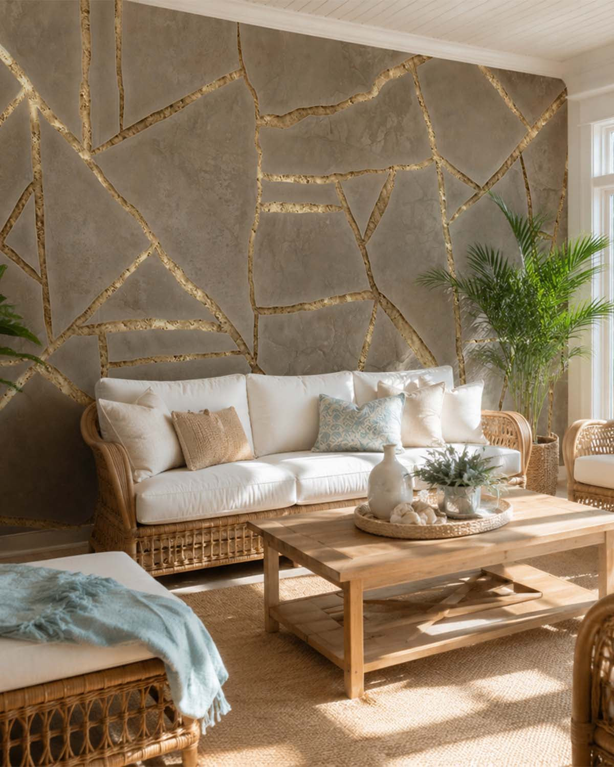 Dune Shadow Cracked Wabi-Sabi Walls Mural M3064 - Sample