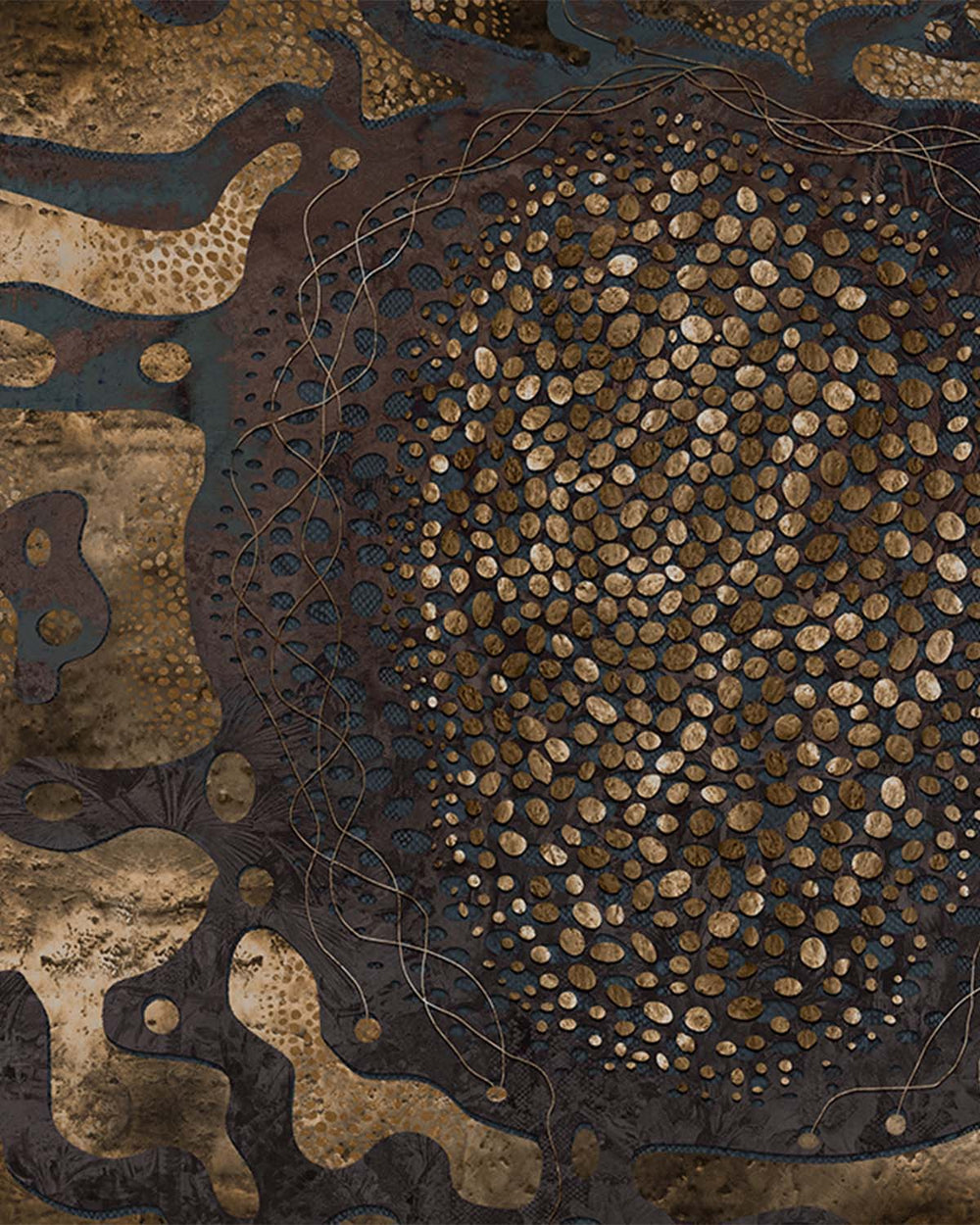 Cafe Royale Earthy Abstract Pebbles Mural M3069 - Sample